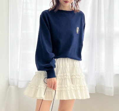 SALE】Lily Bear🐻 ワンショルダーリボンスウェット | ウサギ