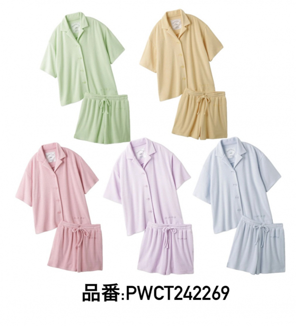 年末のプロモーション特価！ 💜NEW💜サマーカラーパイルシャツ＆ショートパンツセット ルームウェア・パジャマ
