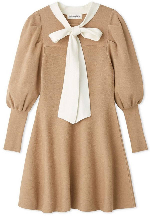 🎀LILY BROWN ボウタイニットミニワンピース🎀 | ウサギ